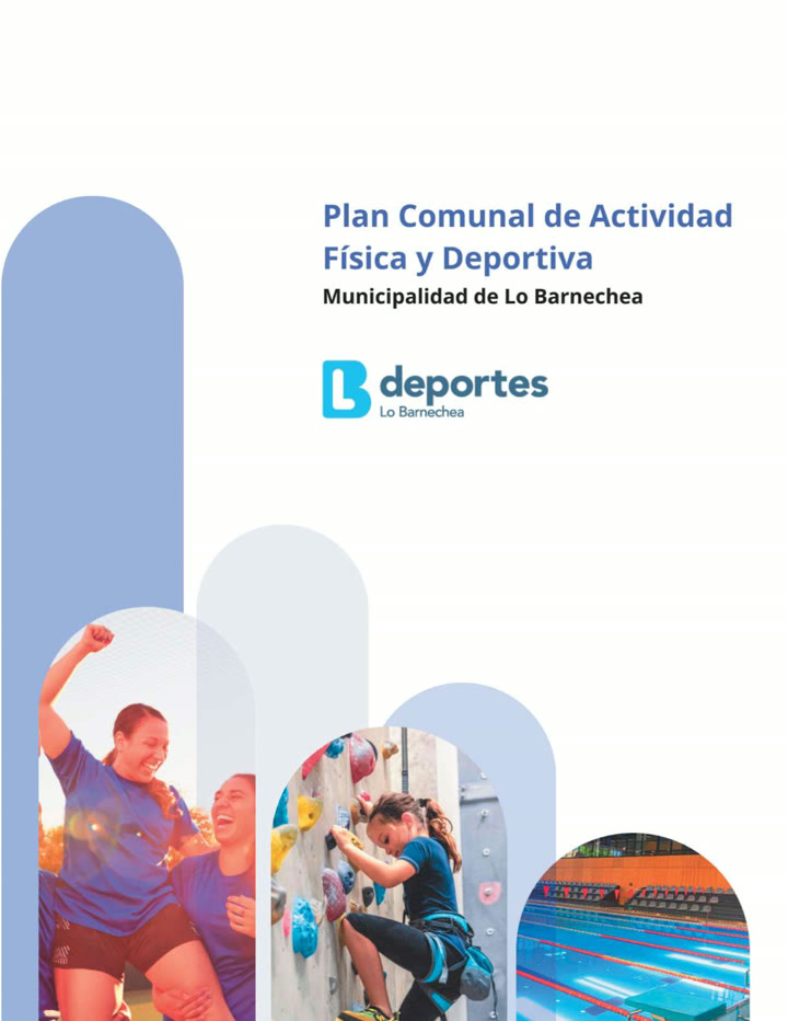 Portada del Plan Comunal de Actividad Física y Deportes de Lo Barnechea